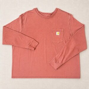 Carhartt Womens Long Sleeve Tencel Lyocell Blend Tee (1X) Lightweight Dusty Rose